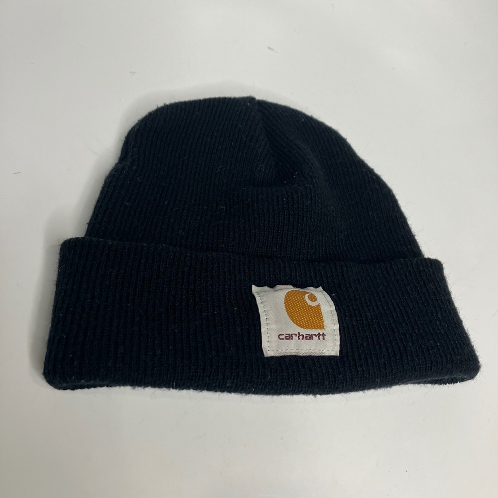 Carhartt black beanie stocking‎ hat one size fits all gender neutral trendy